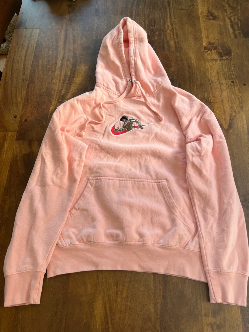 Baki Pink Hooded Sweatshirt with Embroidered Logo